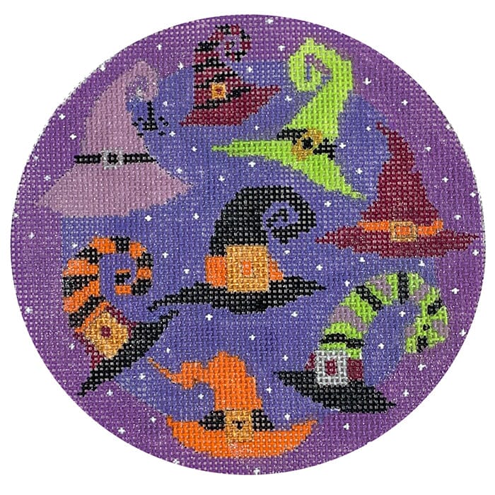 13 Days of Halloween - Eight Magical Witch Hats Painted Canvas The Meredith Collection