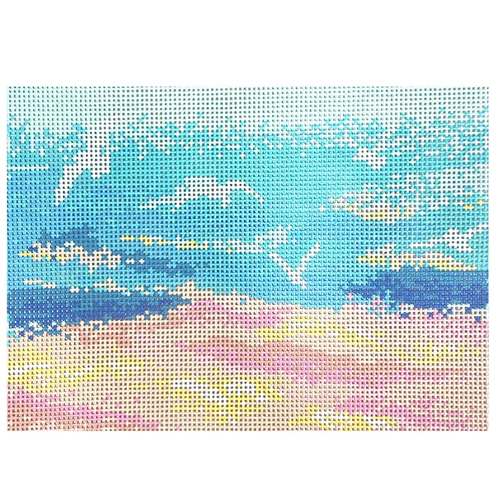 1989 Clutch Painted Canvas The Gingham Stitchery - 1