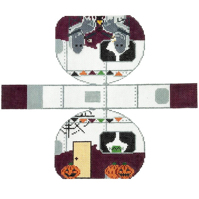 3D Airstream Halloween Painted Canvas Fire and Iris - 1