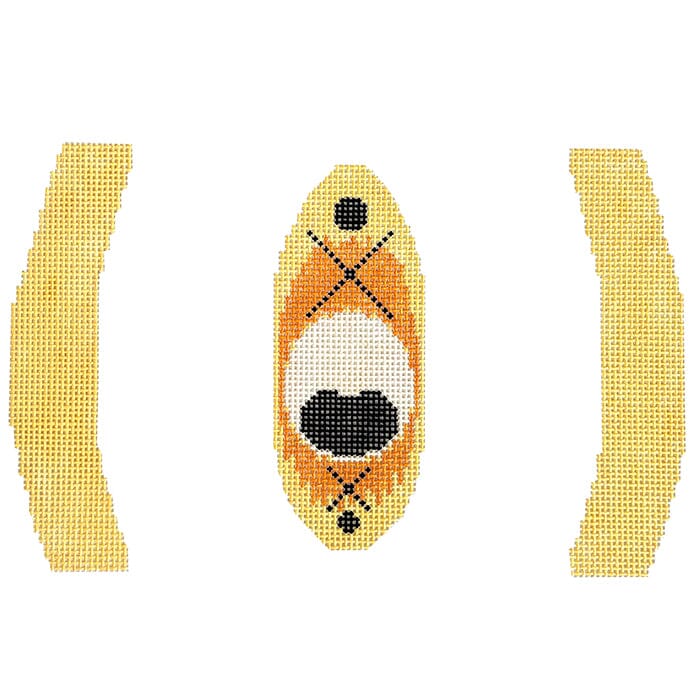 3D Kayak Painted Canvas Fire and Iris