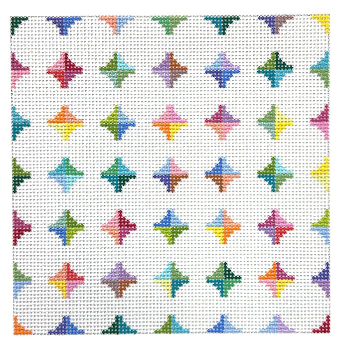 7" Square Negative Circles Painted Canvas Elizabeth Crane Swartz Designs - 1