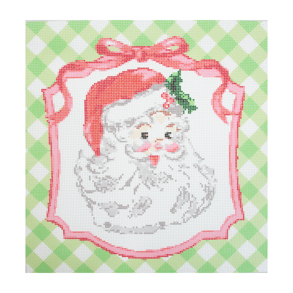 Gingham Santa Face - 1
