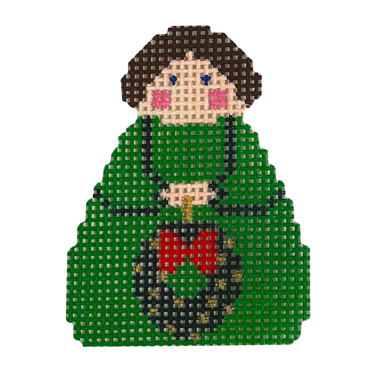 Green Angel with Wreath