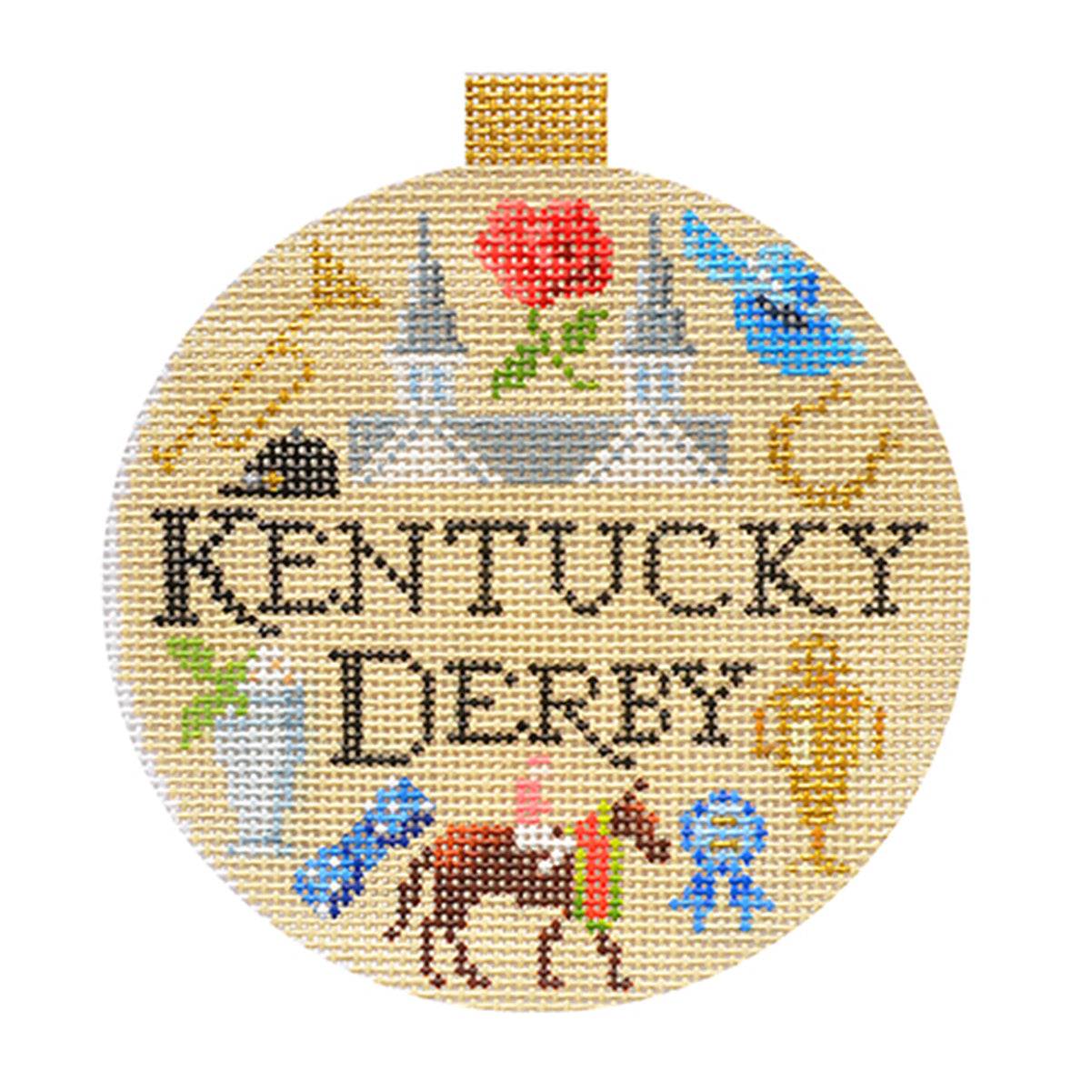 Sporting Round Kentucky Derby with Stitch Guide - 1