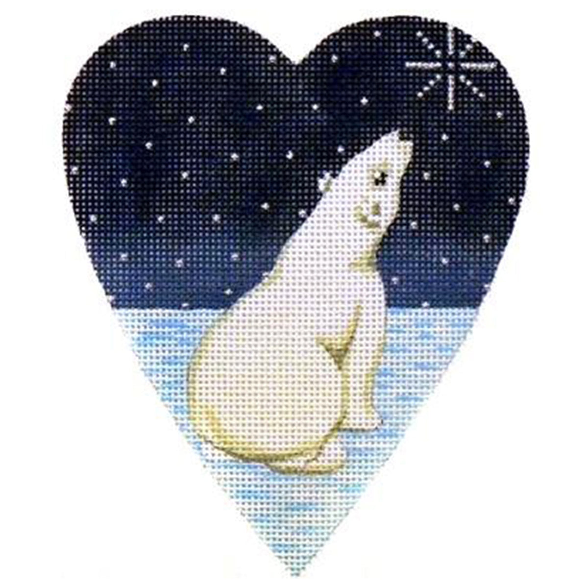Midnight Polar Bear Heart - 1