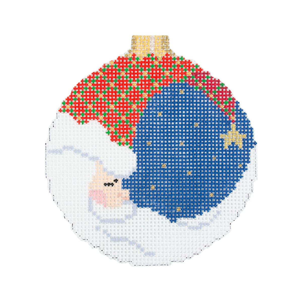 Moon Santa, 4.5" Round on 13 - 1
