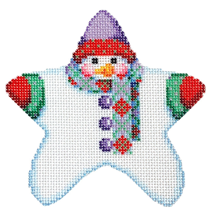 Star Shaped Snowman Argyle Scarf with Stitch Guide