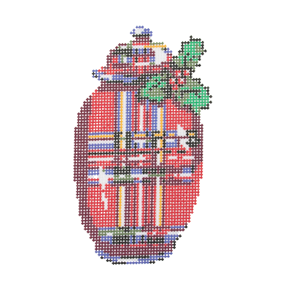 Plaid Ginger Jar - 1