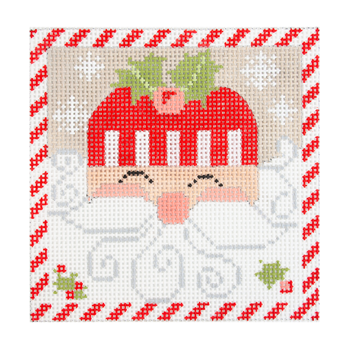 Santa Square #3 on Tan 5x5 - 1