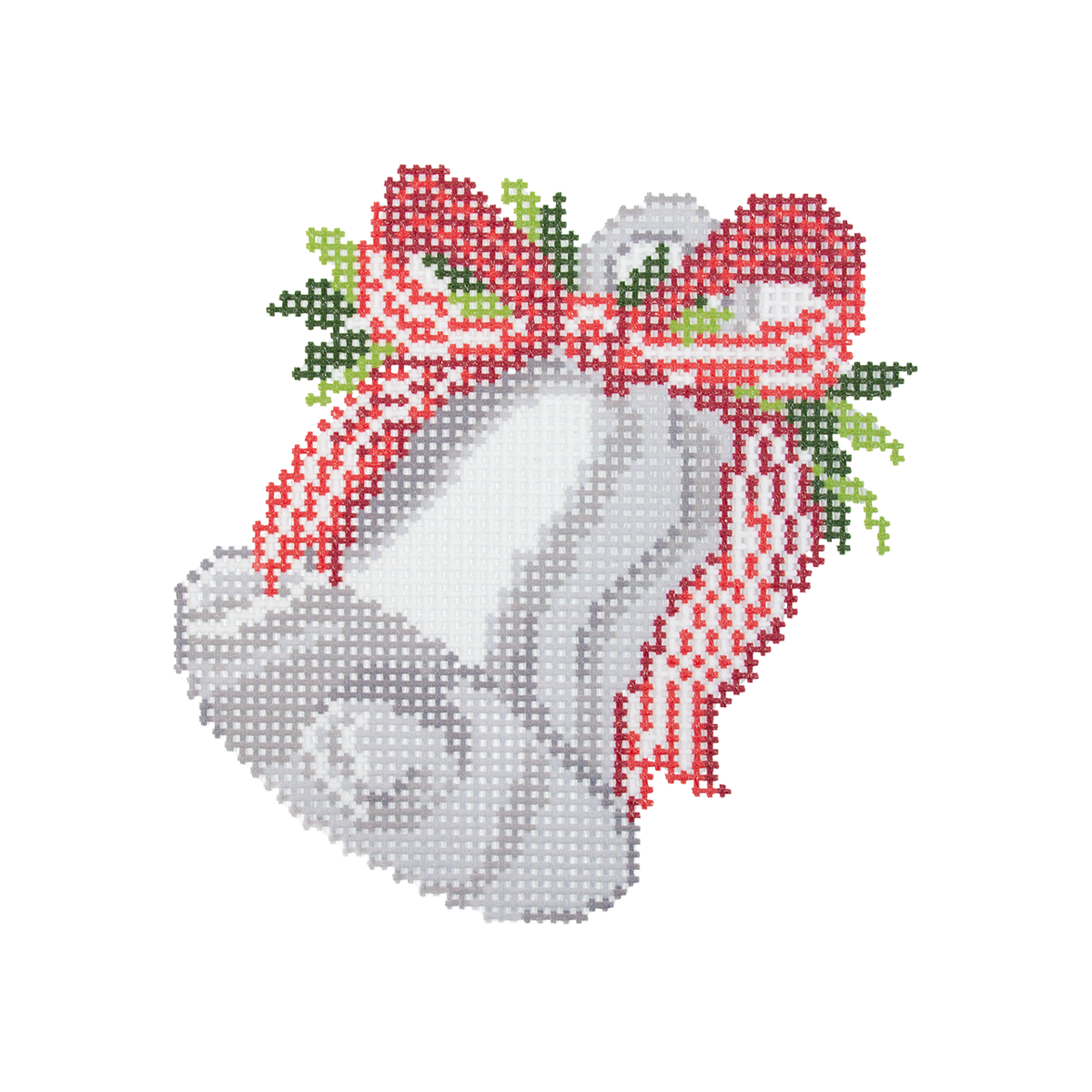 Silver Bell with Red Bow - 1