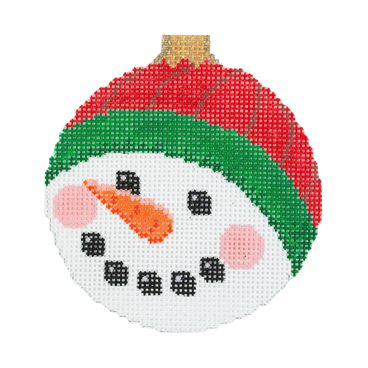 Snowman Face, 4.5" Round on 13 - 1