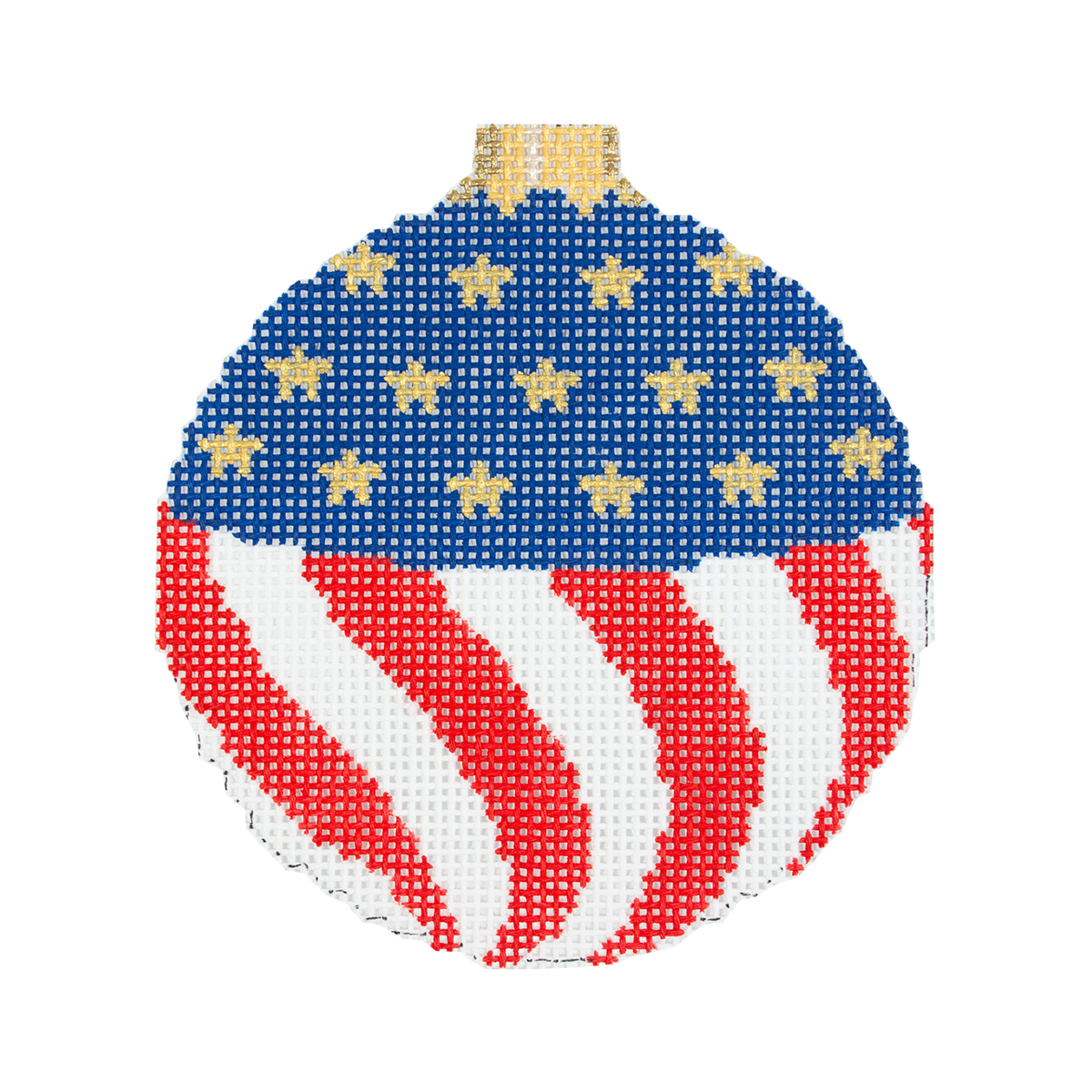 USA Flag, 4.5" Round on 13 - 1