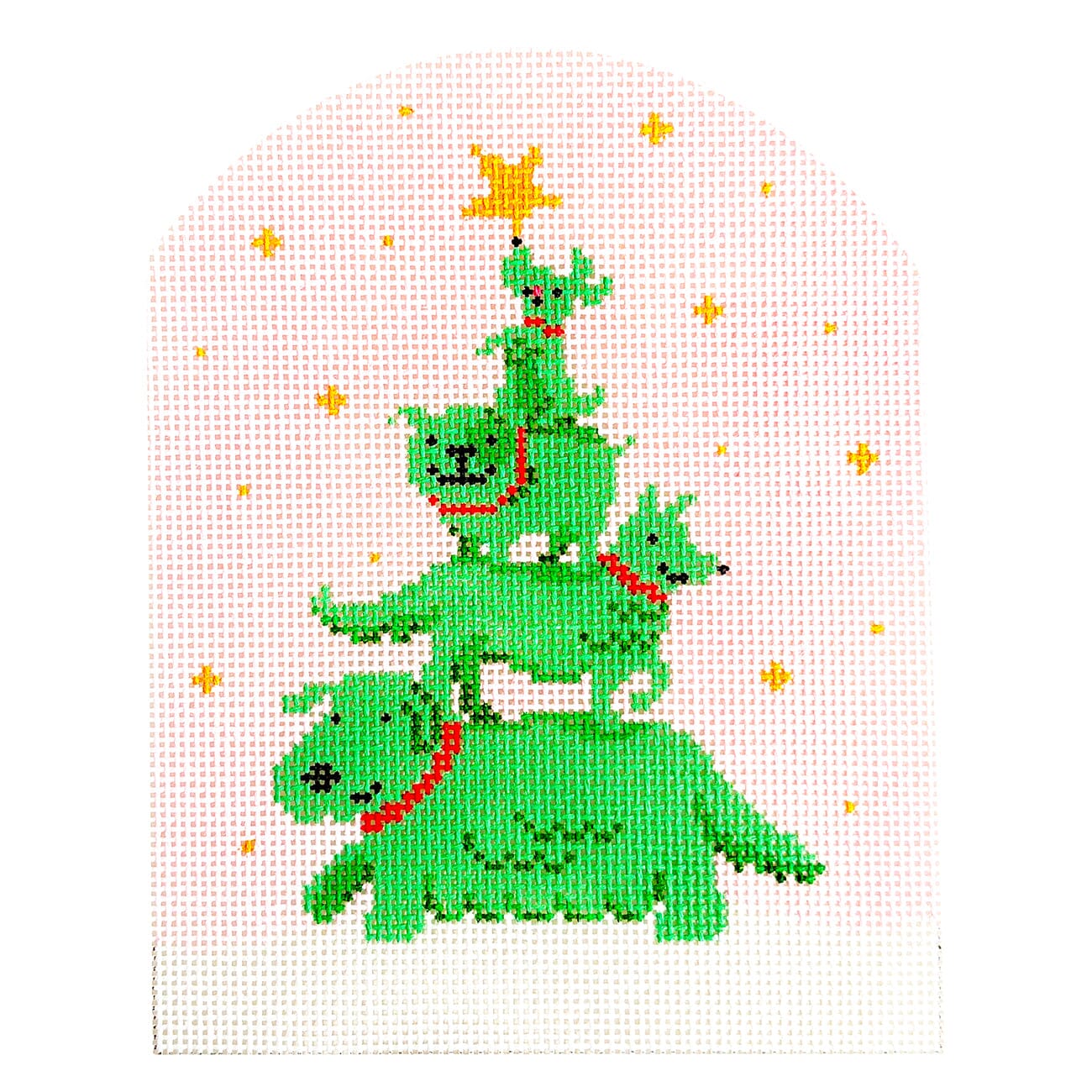 A Christmutt Tree Painted Canvas Lauren Bloch Designs - 1