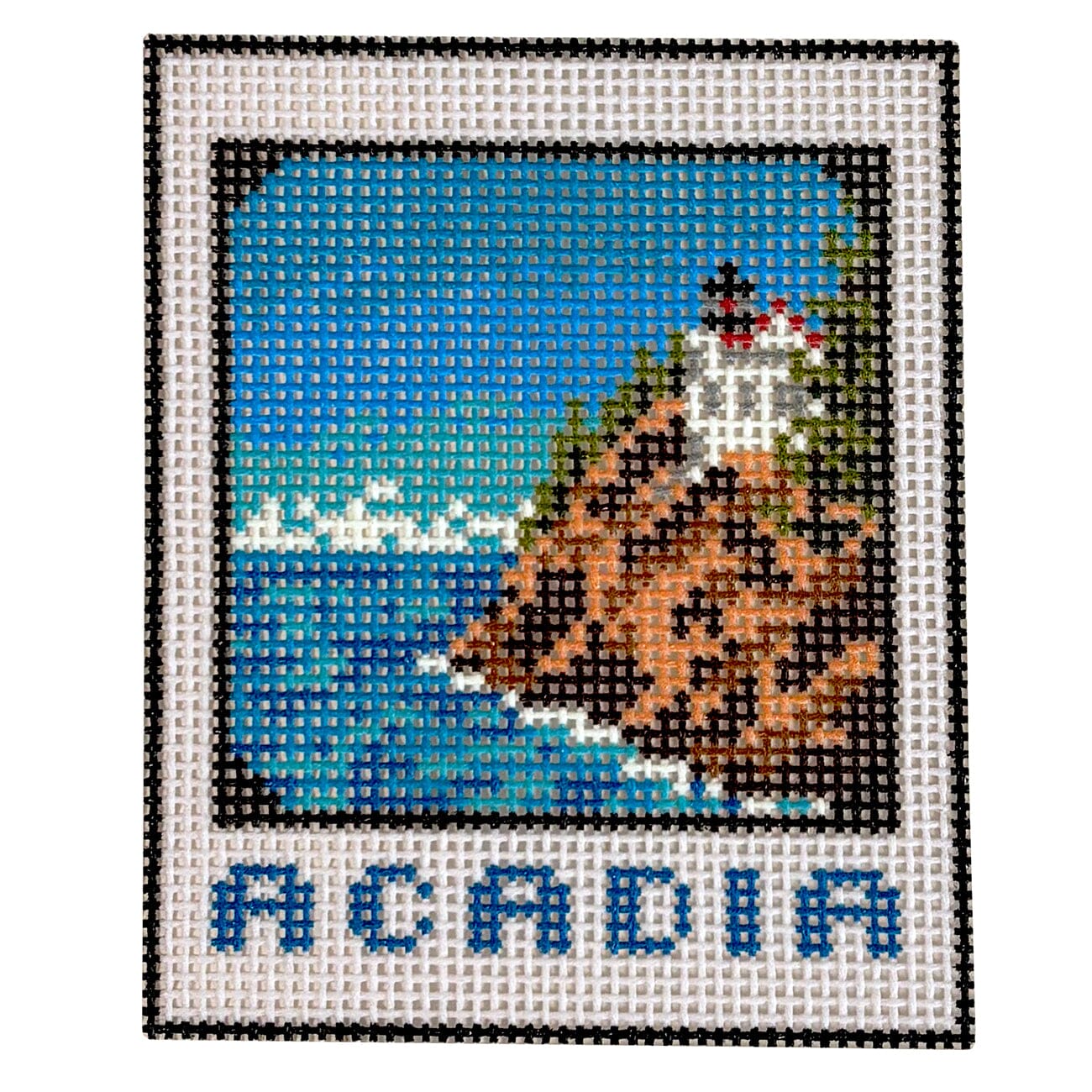 Acadia Polaroid Painted Canvas Atlantic Blue Canvas - 1