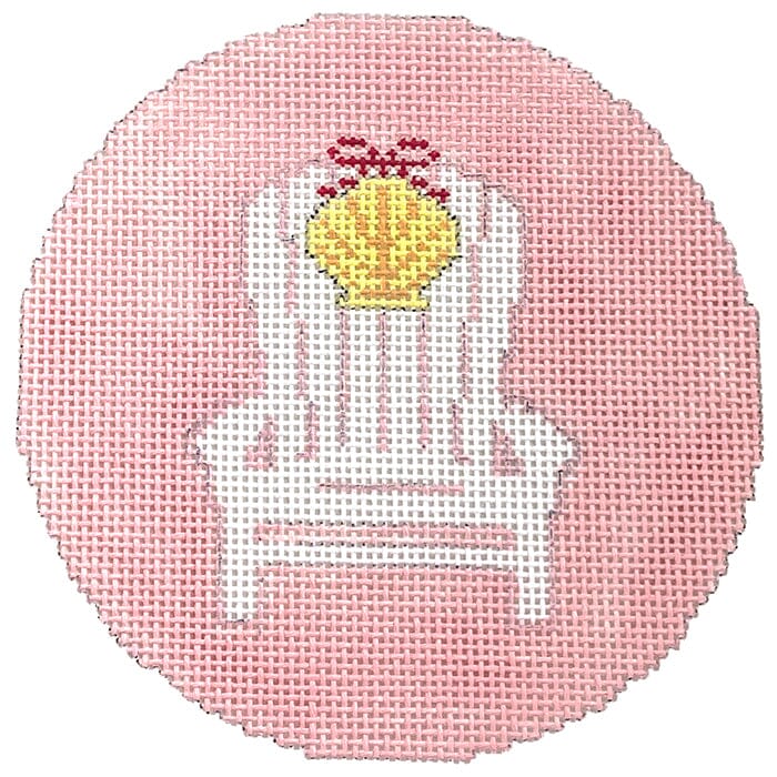 Adirondack Chair with Shell on Pink Painted Canvas Kristine Kingston - 1