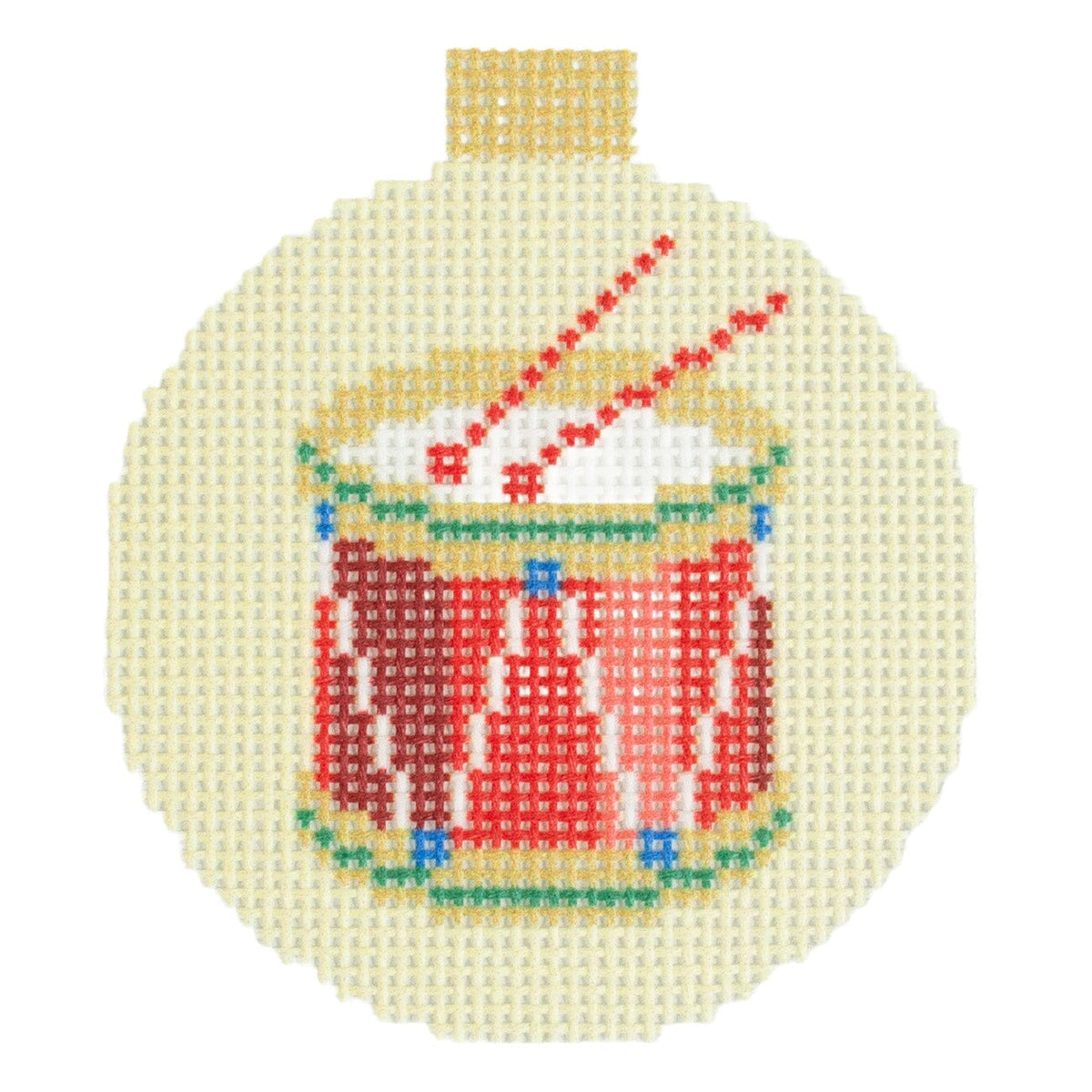 Advent Ornaments Drum on 13 Printed Canvas Kirk & Bradley - 1