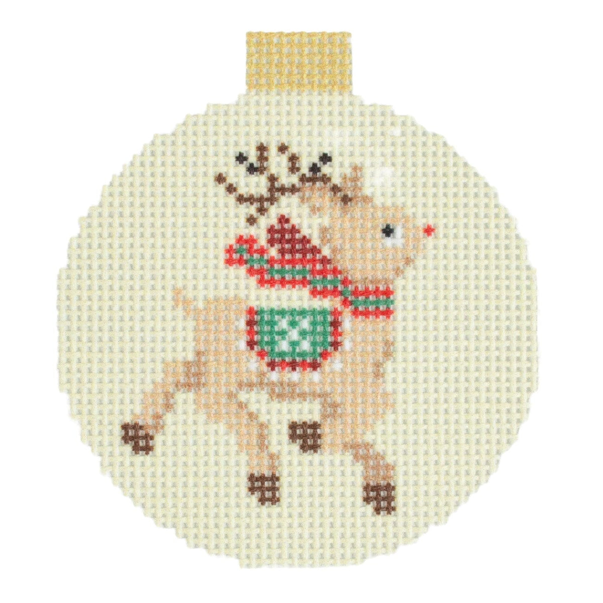 Advent Ornaments Reindeer on 13 Printed Canvas Kirk & Bradley - 1