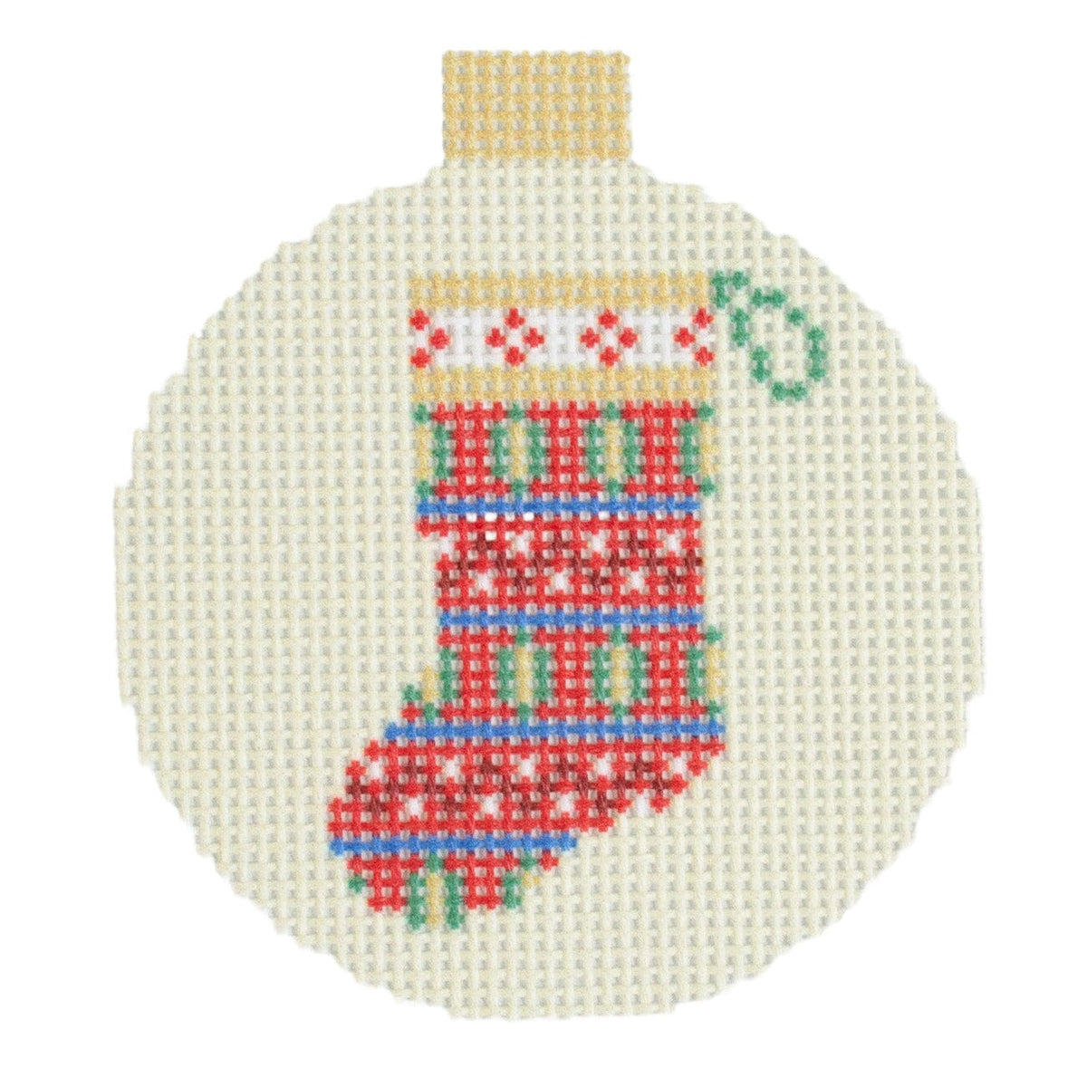 Advent Ornaments Stocking on 13 Printed Canvas Kirk & Bradley - 1
