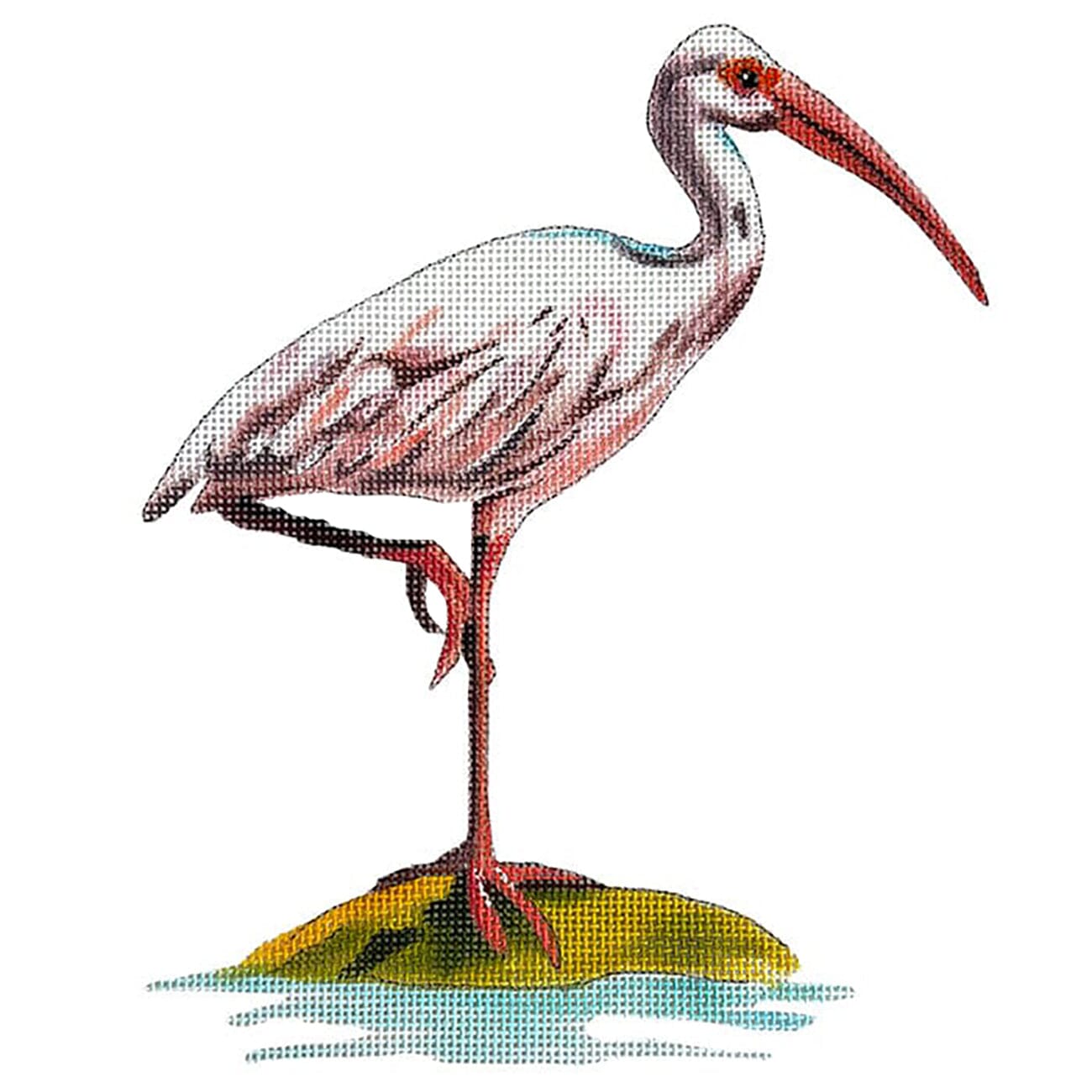 African Stork Illustration Painted Canvas Colors of Praise - 1