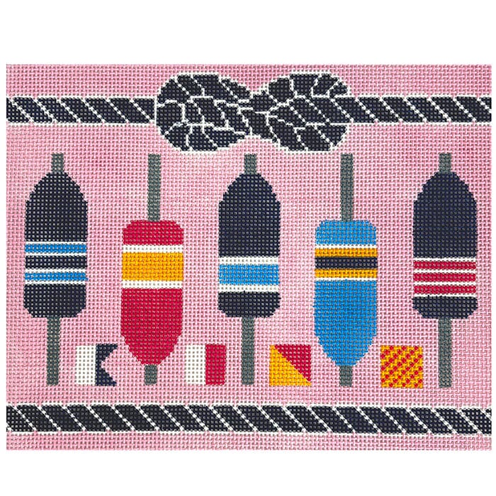 Ahoy Clutch Pink/Front Painted Canvas KCN Designers