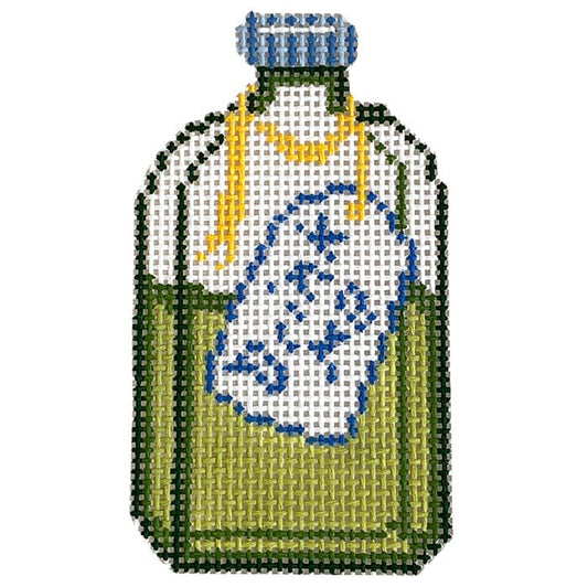 Alice in Technicolor - Drink Me Bottle Painted Canvas The Plum Stitchery 