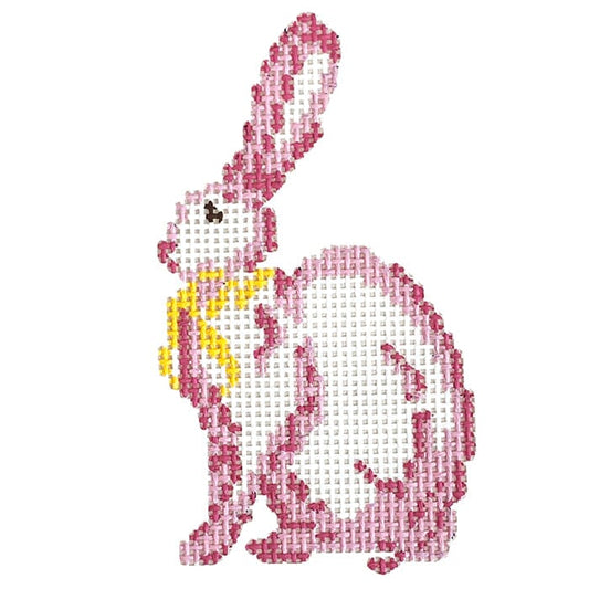Alice in Technicolor - White Rabbit Painted Canvas The Plum Stitchery 