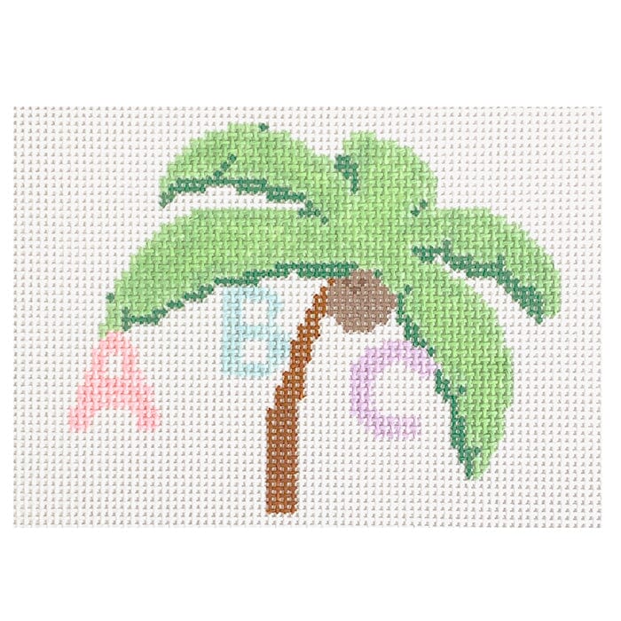 Alphabet Tree Painted Canvas Atlantic Blue Canvas - 1