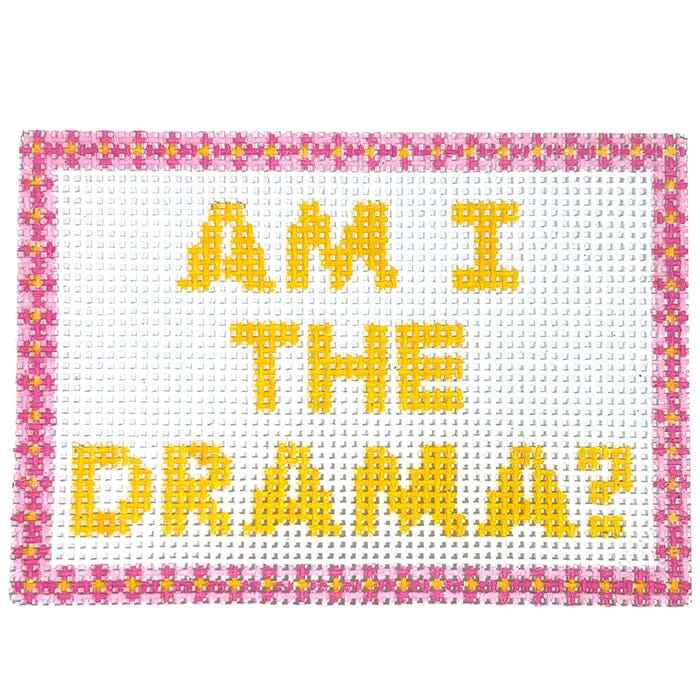 Am I the Drama? Painted Canvas Atlantic Blue Canvas - 1