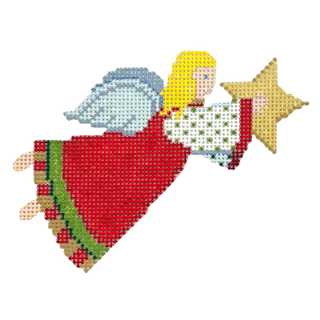 Angel with Star, Ornament Painted Canvas Susan Roberts Needlepoint Designs Inc. - 1