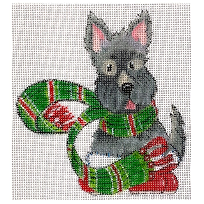 Animals: Scottie in Scarf Painted Canvas Painted Pony Designs - 1