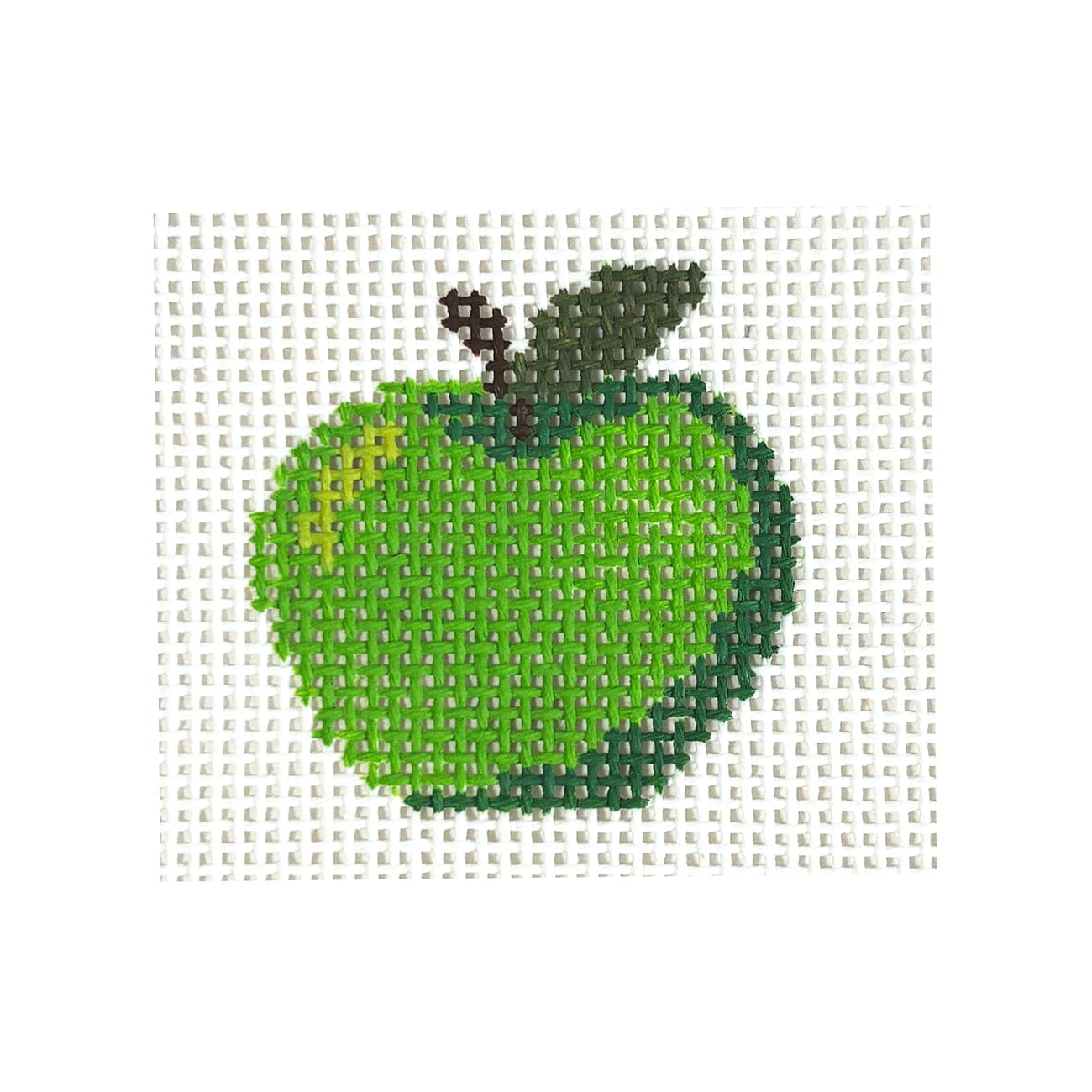 Apple Mini Green Painted Canvas MF Needlepoint - 1