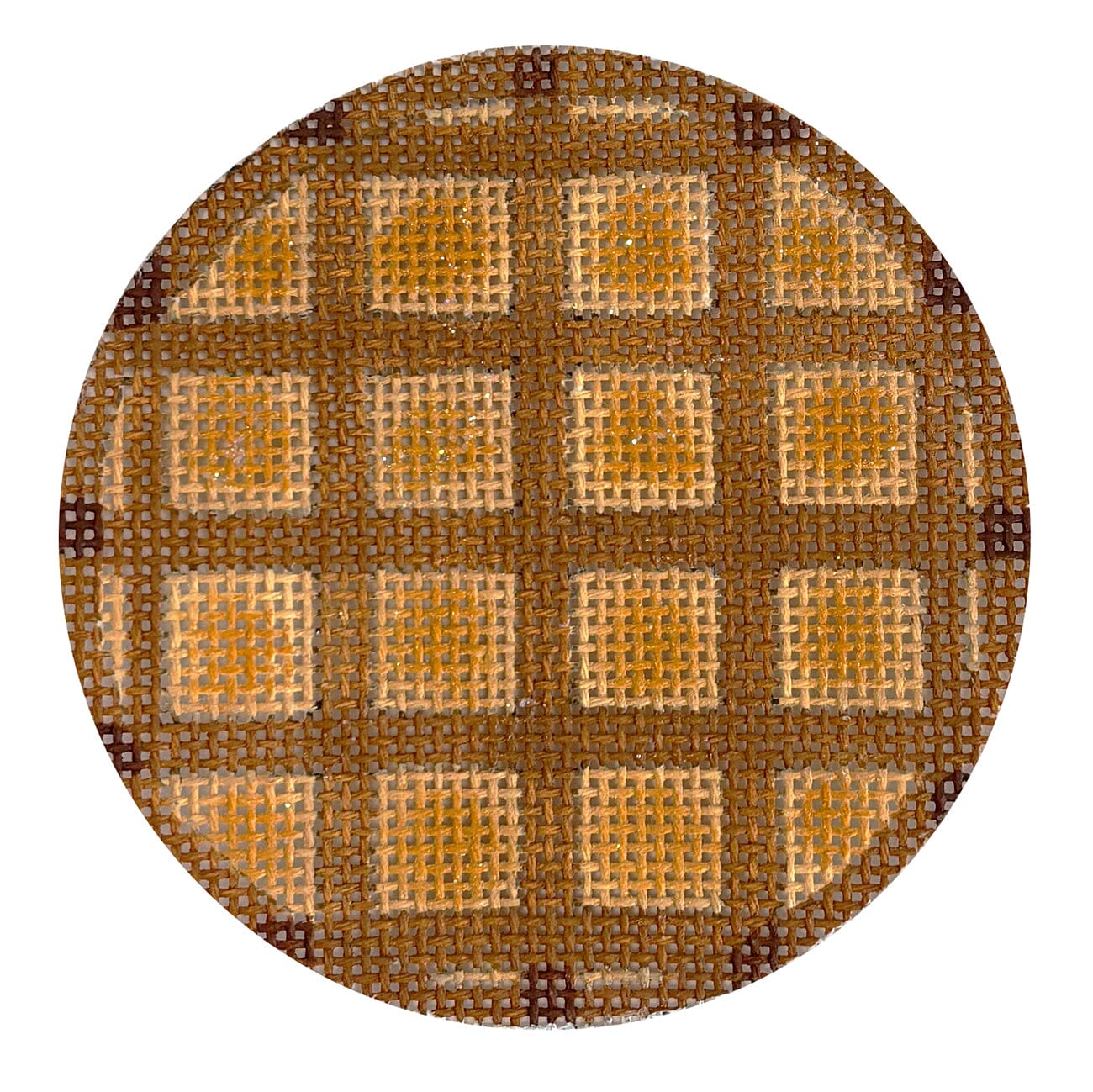 Apple Pie 3" Round Painted Canvas The Meredith Collection - 1