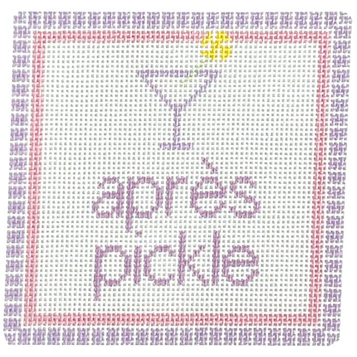 Apres Pickle Coaster Painted Canvas Atlantic Blue Canvas