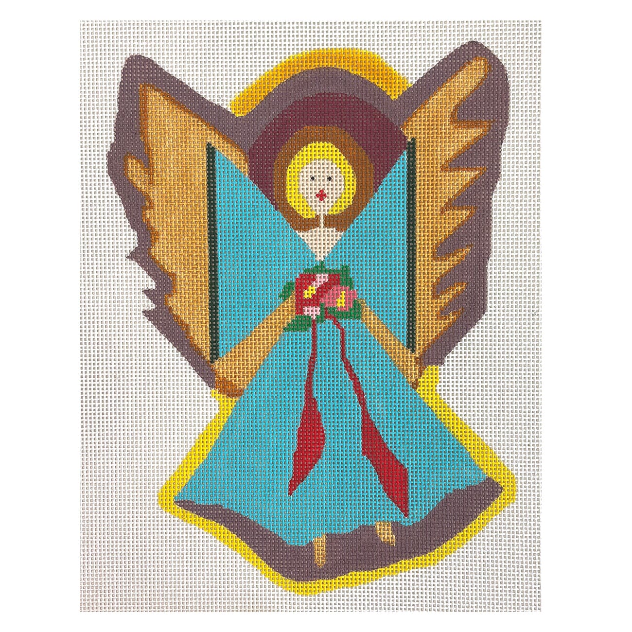 Aqua Blue Angel Painted Canvas Atlantic Blue Canvas - 1