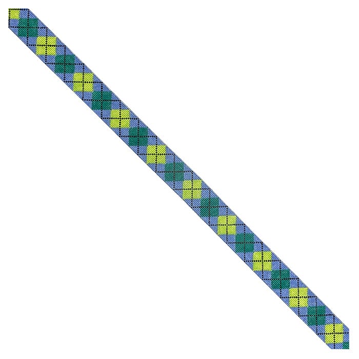 Argyle Belt Lime/Teal/Navy on Periwinkle on 18 Painted Canvas The Meredith Collection - 1