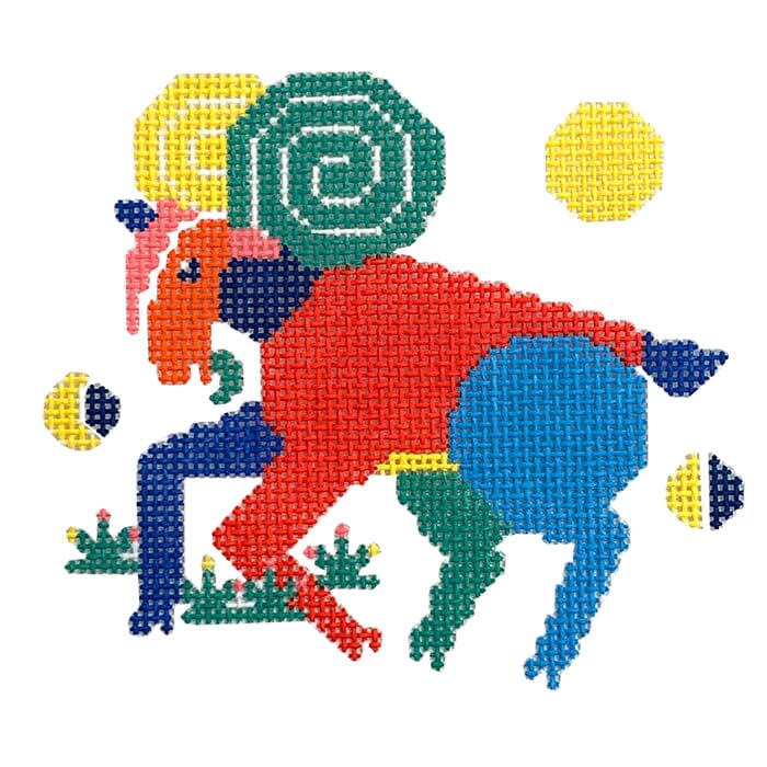 Aries Painted Canvas Wipstitch Needleworks - 1