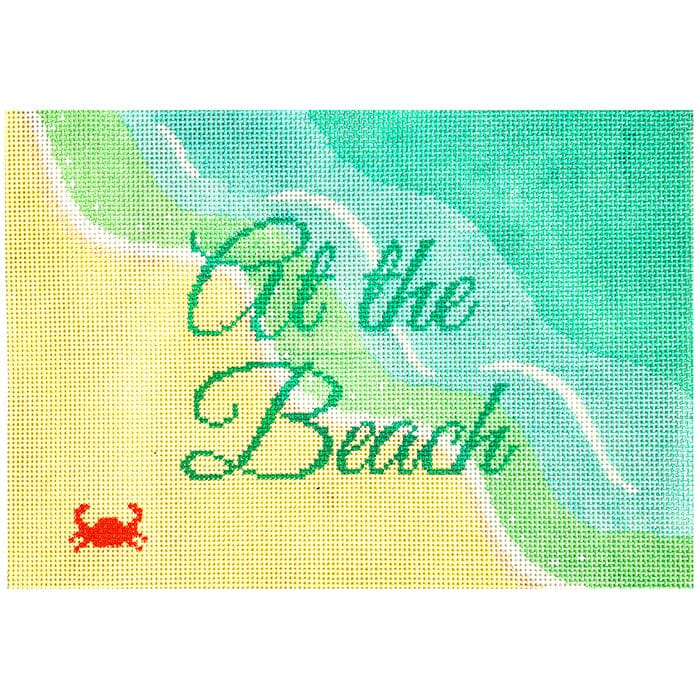 At the Beach Surf & Sand Painted Canvas Ziggy Stitches - 1
