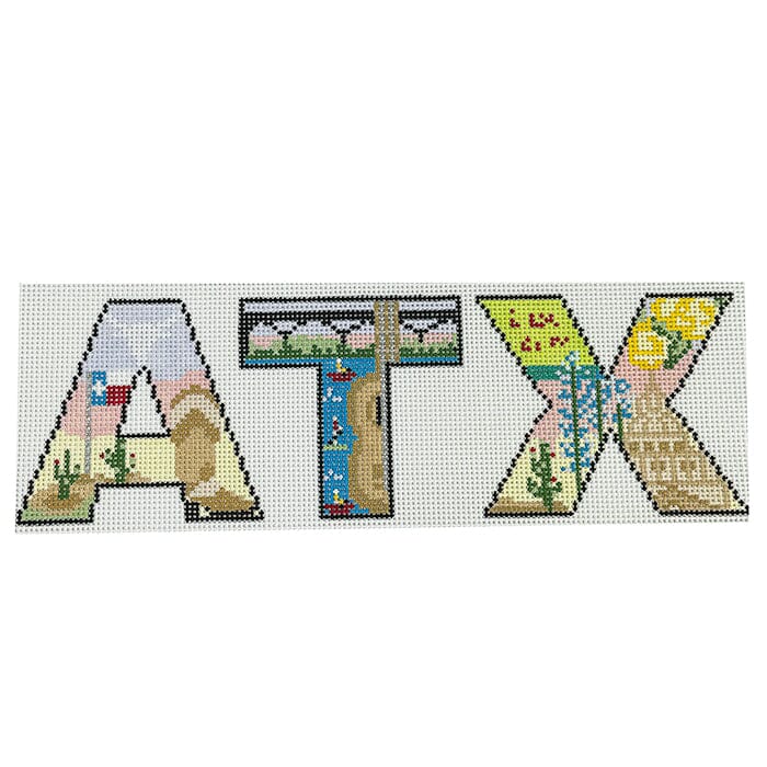 ATX Letters Austin 13 mesh Painted Canvas Atlantic Blue Canvas - 1