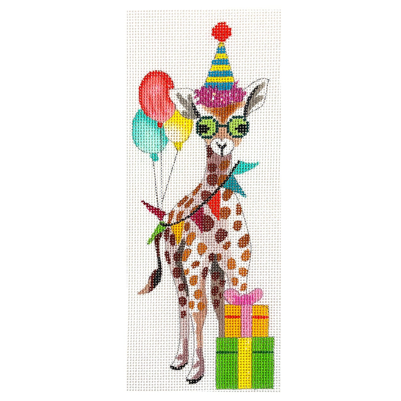 Baby Birthday Giraffe Painted Canvas Colors of Praise - 1