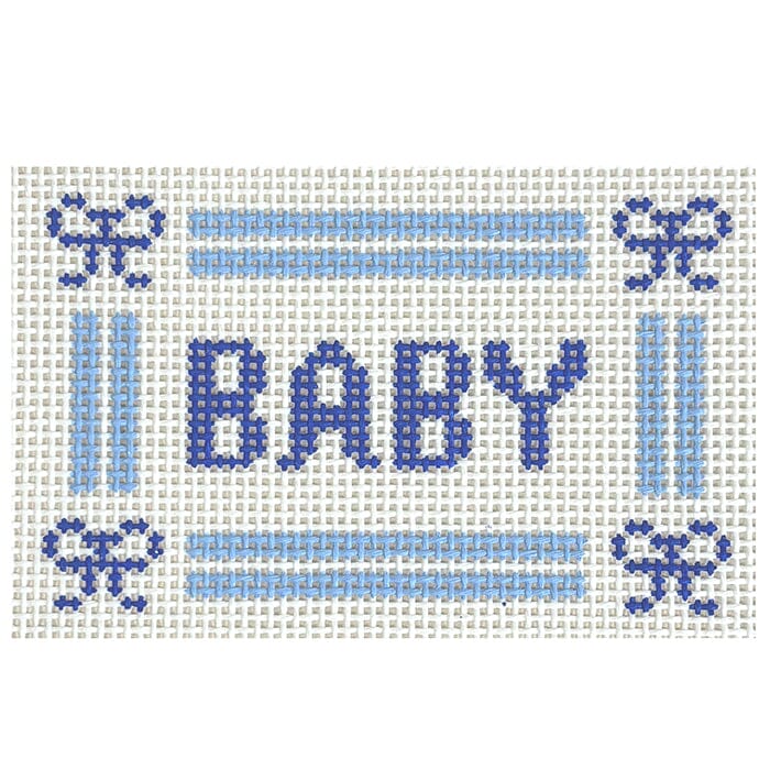 BABY Canvas Blue Painted Canvas Goodpoint Needlepoint - 1