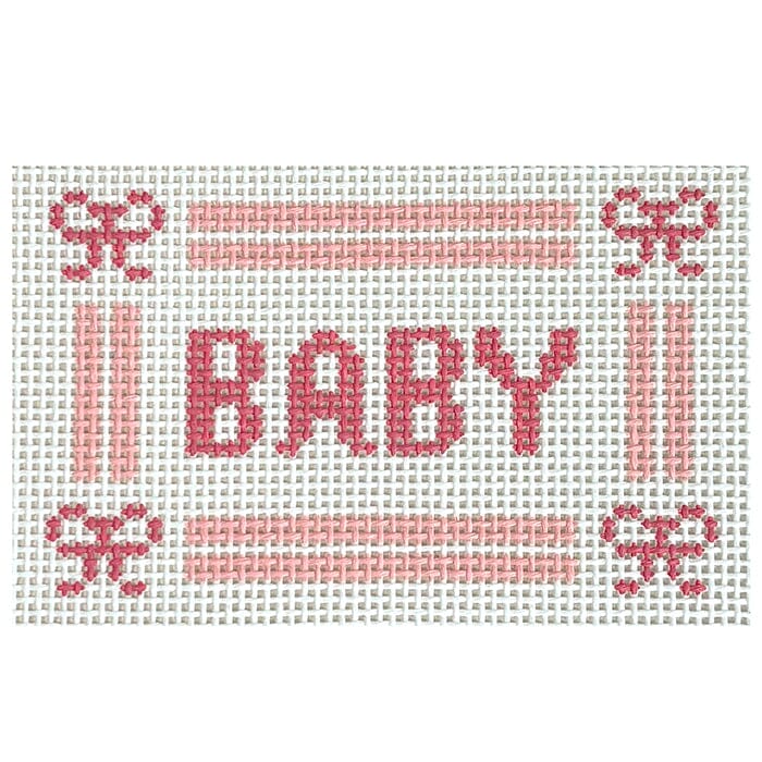 BABY Canvas Pink Painted Canvas Goodpoint Needlepoint - 1