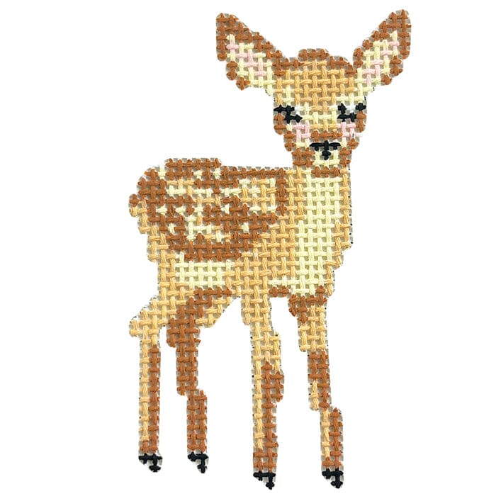 Baby Deer Baby Wildlife Painted Canvas Spellbound Stitchery - 1