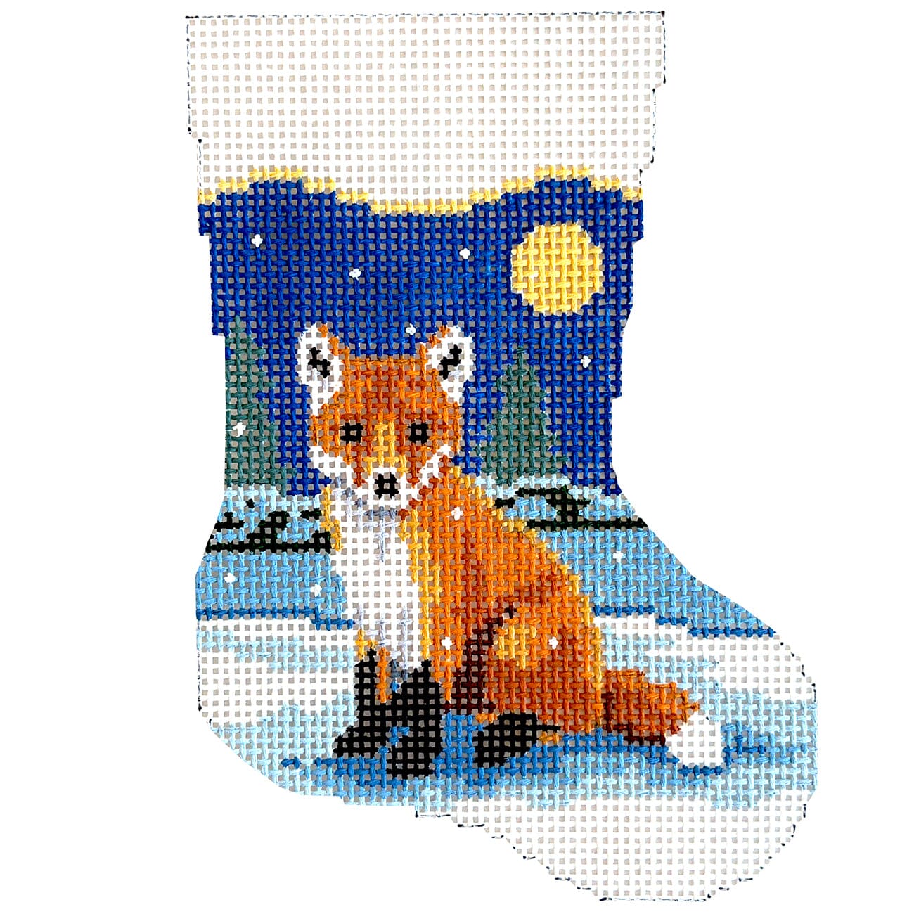 Baby Fox, Mini Stocking Painted Canvas Susan Roberts Needlepoint Designs Inc. - 1