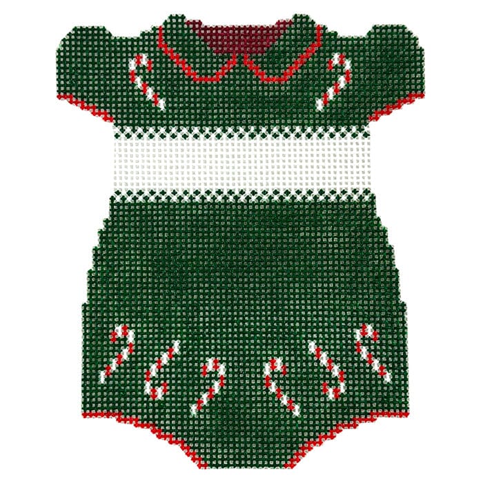 Baby Girl Christmas Onesie Printed Canvas Prepsetter - 1