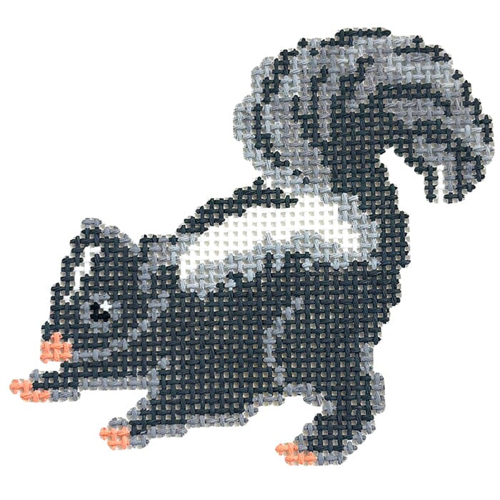 Baby Skunk Baby Wildlife Painted Canvas Spellbound Stitchery - 1