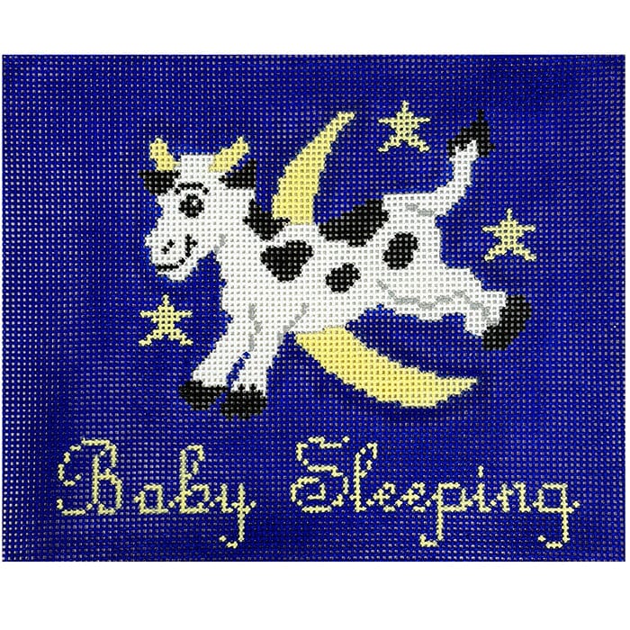 Baby Sleeping Cow Jumping Painted Canvas Kristine Kingston - 1