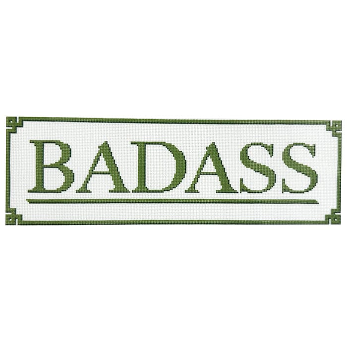 Badass - Green Painted Canvas Ann Kaye Studio