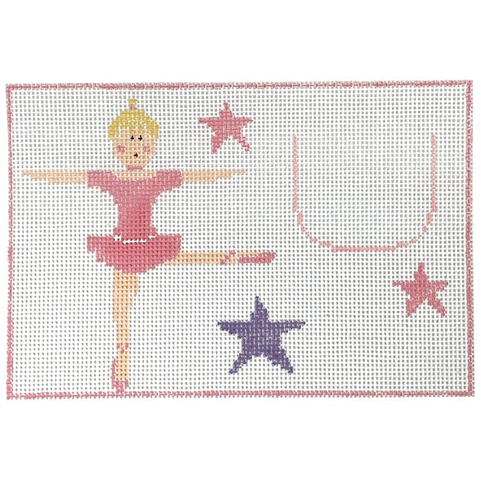 Ballerina Star Tooth Fairy Painted Canvas Kathy Schenkel Designs - 1