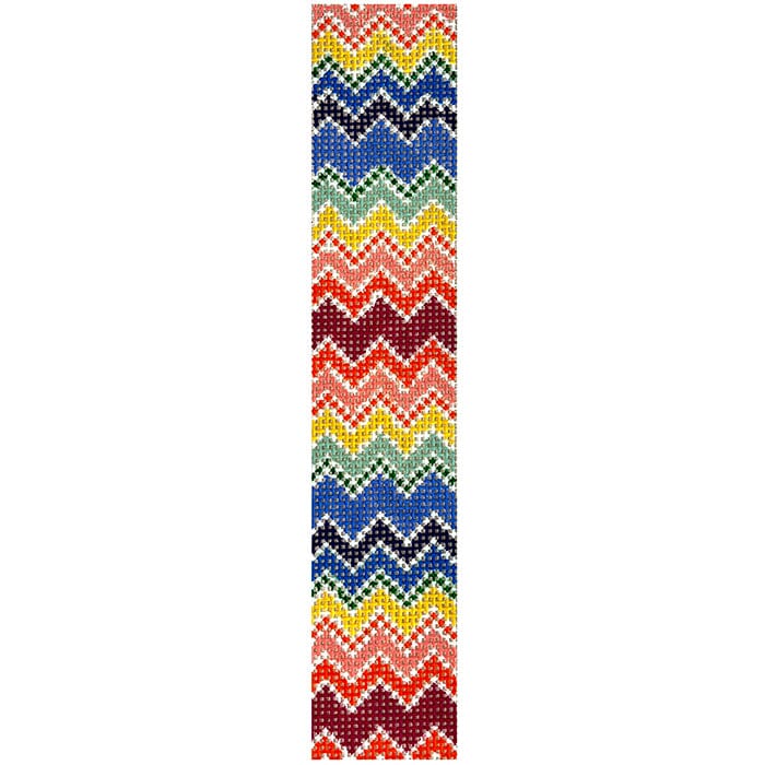 Bargello Keyfob Painted Canvas Anne Fisher Needlepoint LLC - 1