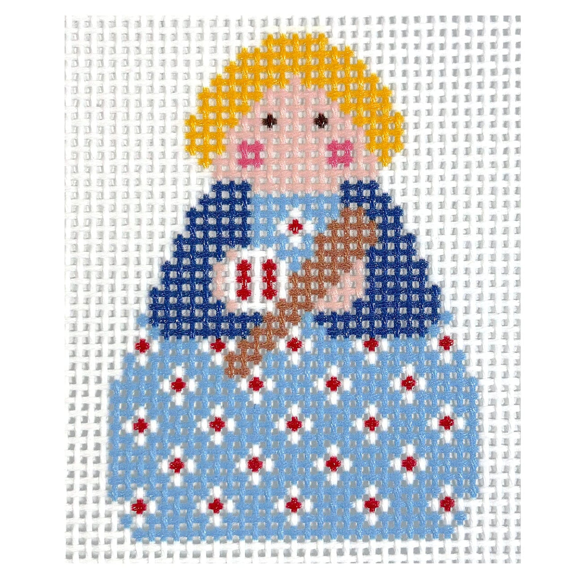 Baseball Girl Angel Painted Canvas Stitch Its - 1